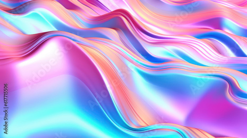 Holographic foil texture wavy background