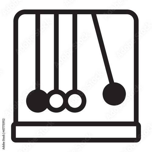 newtons cradle glyph icon