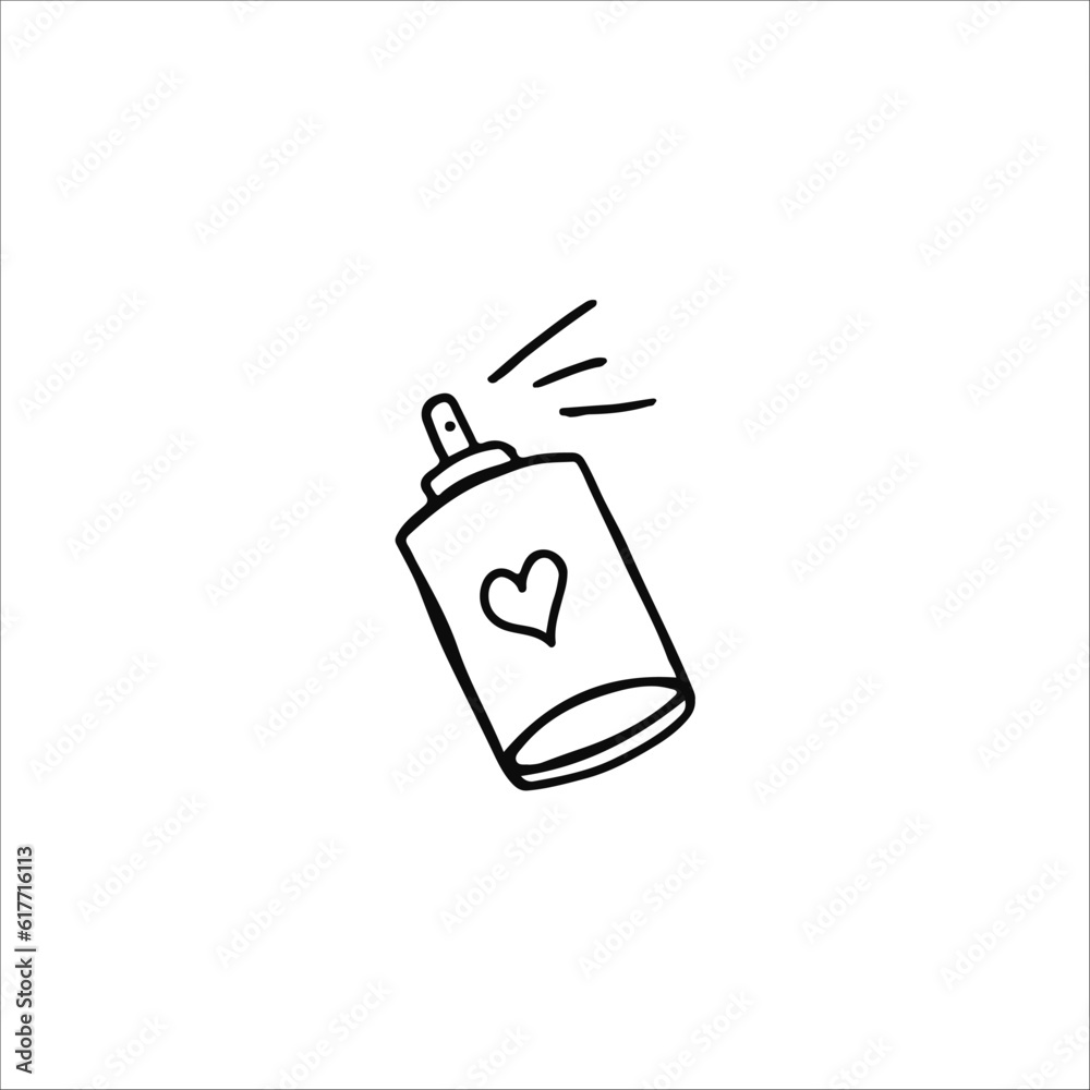 Doodle style spray paint illustration in vector format.
