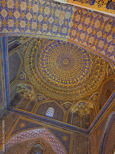 interior of the mosque Uzbekistan Samarkand Asia
