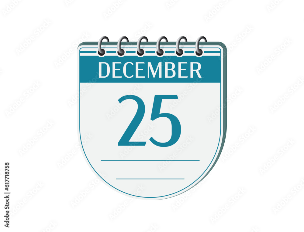 25 december round retro events calendar page vector. 3d one day calendar, date appointment, schedule, business planner, event reminder illustration. Abstract three dimensional old style calendar. 25 december round retro events calendar page vector. 3d one day calendar, date appointment, schedule, business planner, event reminder illustration. Abstract three dimensional old style calendar.