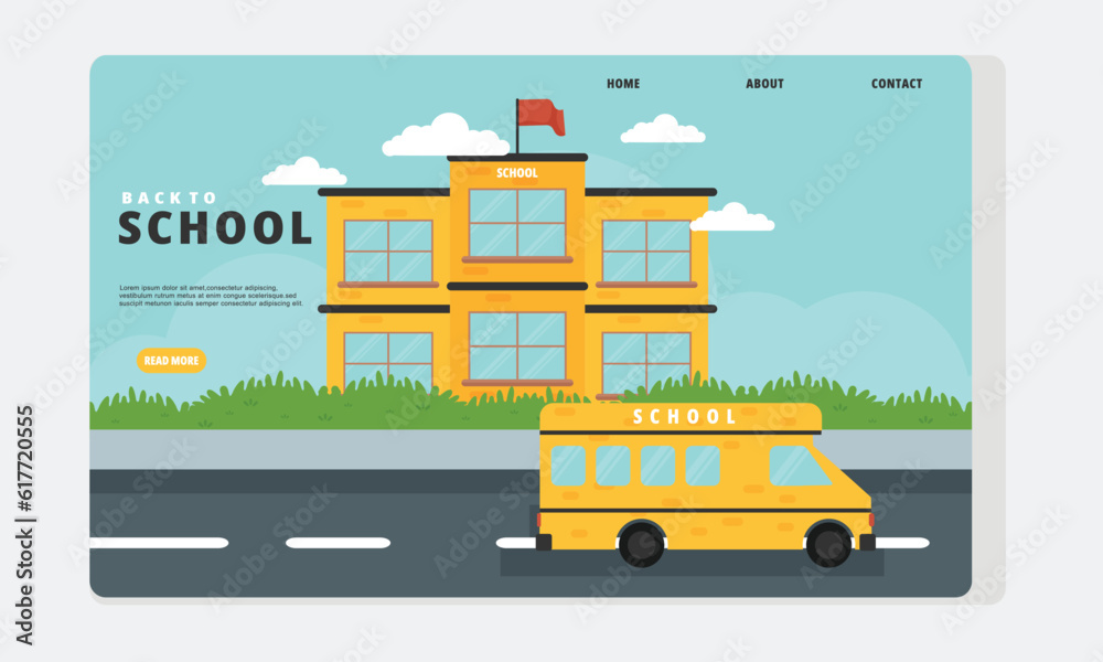Flat design back to school template