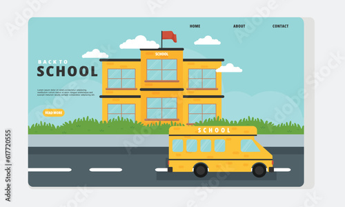 Flat design back to school template
