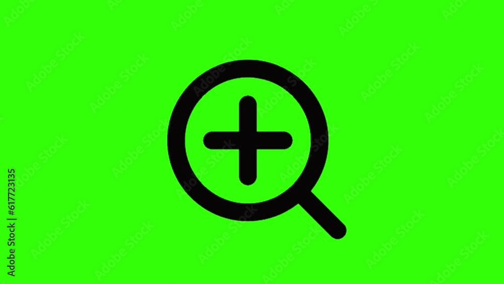 zoom in icon background animated, logo symbol, social media, green screen zoom in icon background animated, logo symbol, social media, green screen