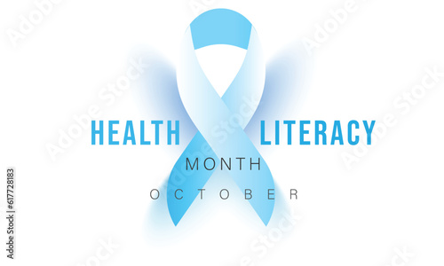 Health and literacy month. background, banner, card, poster, template. Vector illustration.