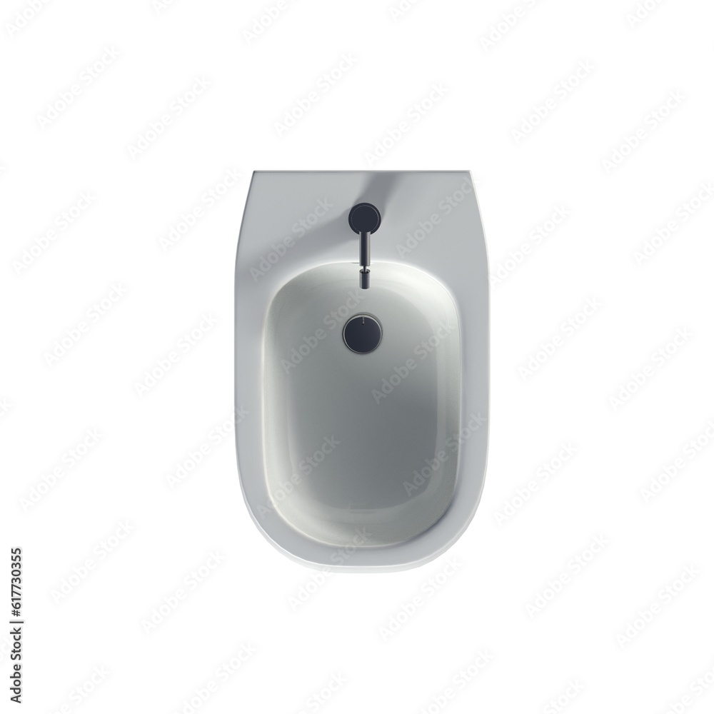 lavatory pan isolated on white background, bidet, 3D illustration, cg render lavatory pan isolated on white background, bidet, 3D illustration, cg render
