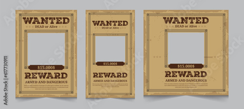 Set of western vintage poster, stories and post design, social media bundle design, vector illustration eps 10