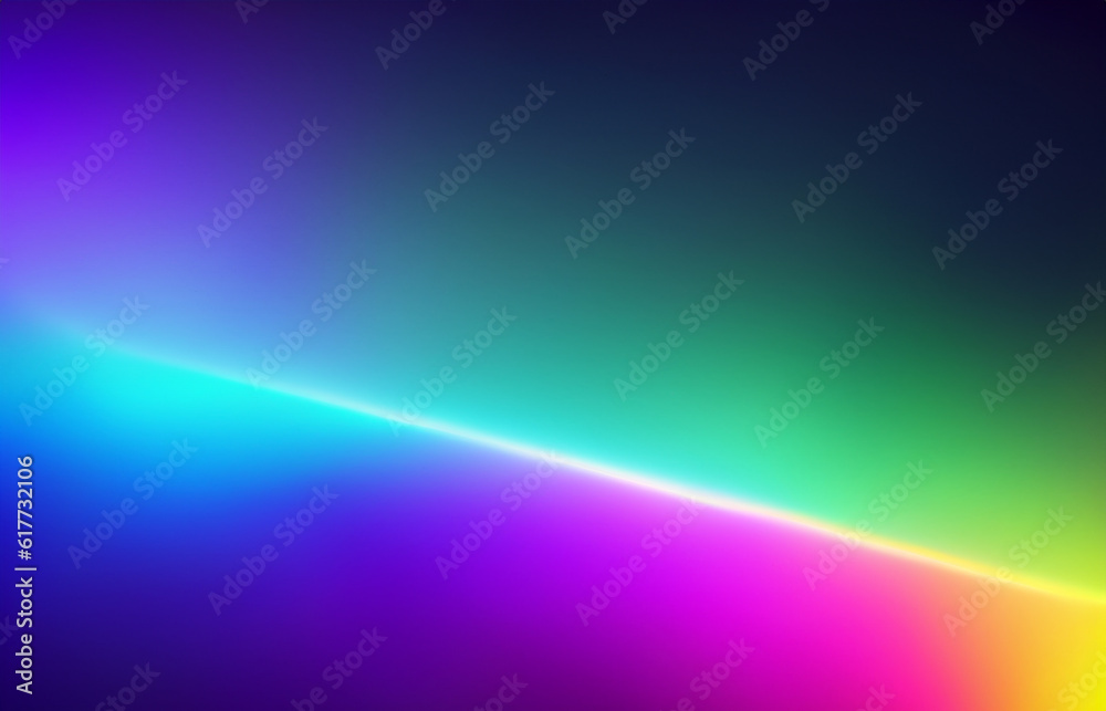 Rainbow light prism effect, Hologram reflection, crystal flare leak shadow overlay, Abstract blurred iridescent light backdrop