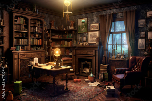 interior in Victorian style photo