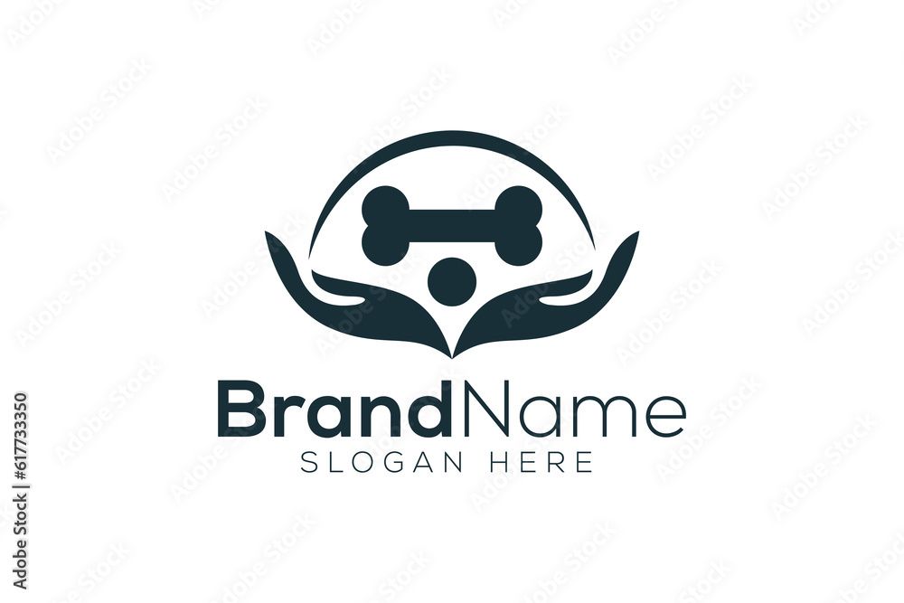 Happy bone logo design vector template Happy bone logo design vector template