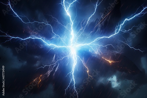 A mesmerizing dance of electrifying energy, unleashed - Plasma Bolt Pulse, Generative AI