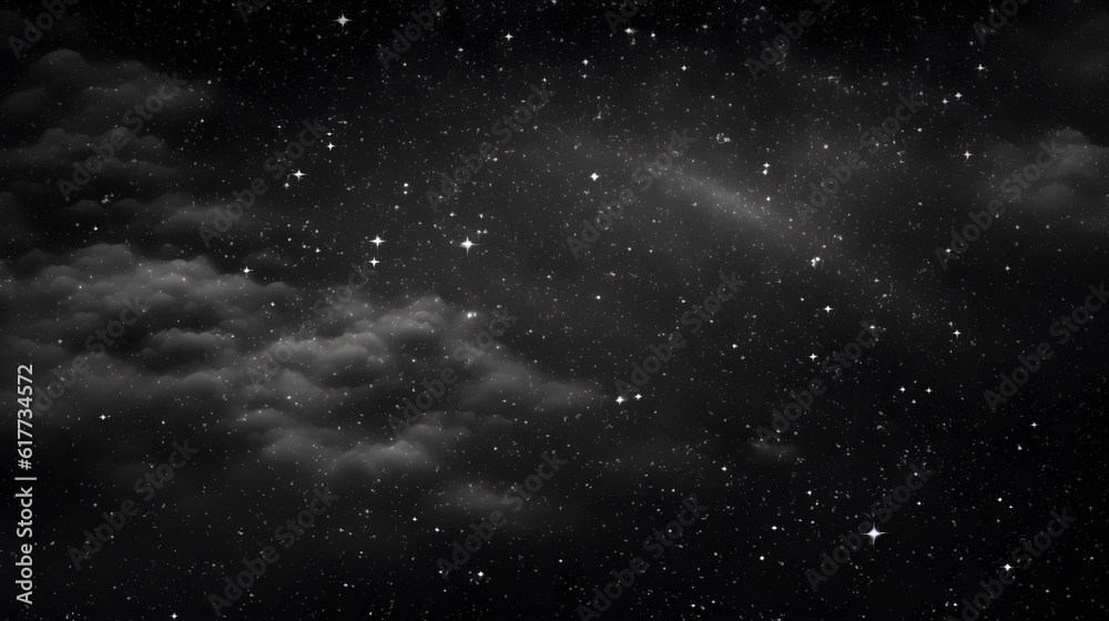 black starry night sky background created with Generative AI