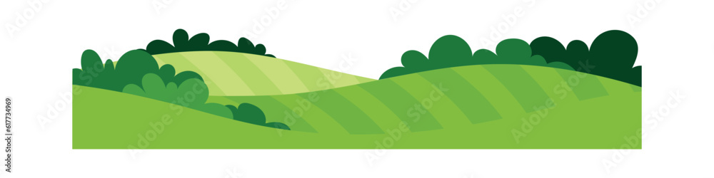 Obraz premium Green Landscape Illustration
