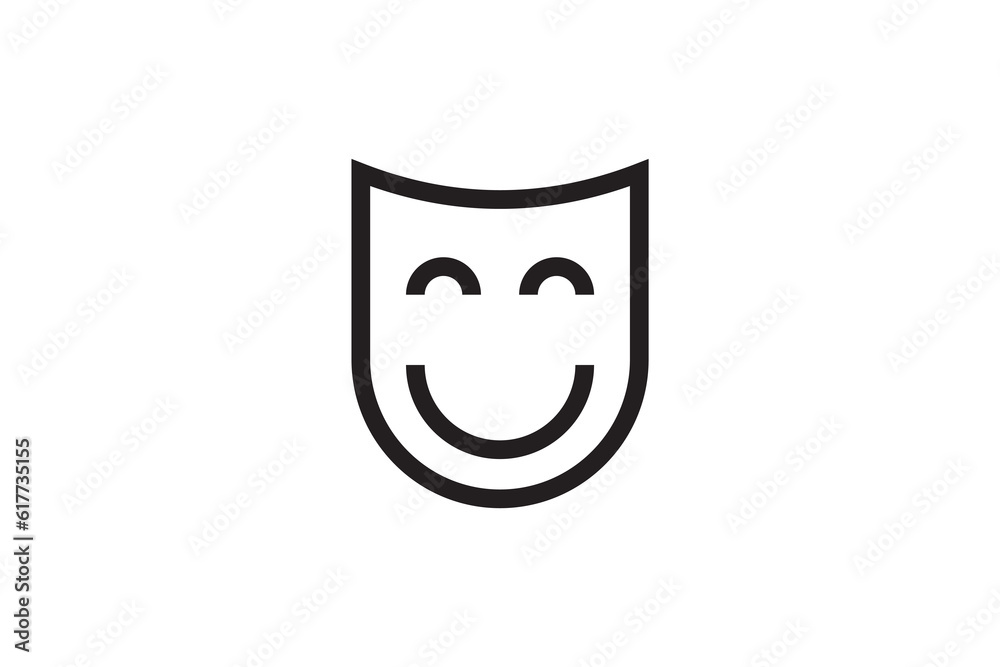 Theater mask icon design vector template Theater mask icon design vector template