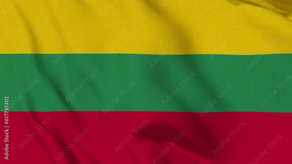 Lithuania Flag Waving Loop