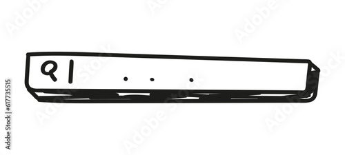 Search bar doodle icon. hand drawn web navigation box. Flat vector isolated illustration.