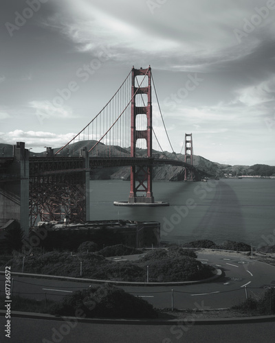 Canvas Print Unique View of the Golden Gate Bridge