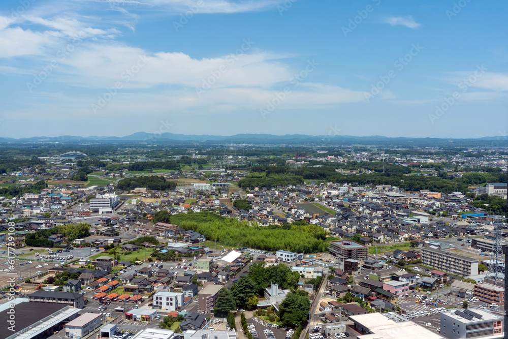 茨城県水戸市の街並み　2023.6月（笠間方面）
