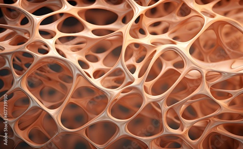 Organic Minimalist Biomimicry Capillary Membrane. Generative AI. photo