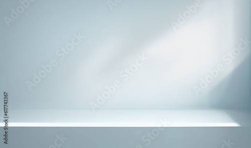 Fotografie, Tablou Minimal abstract light blue background for product presentation