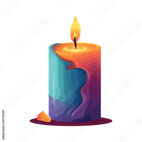 Glowing candle flame