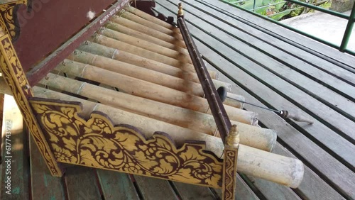 Rindik, a Gamelan Instrument Made of Bamboo, Sweet Music of Bali Indonesia photo