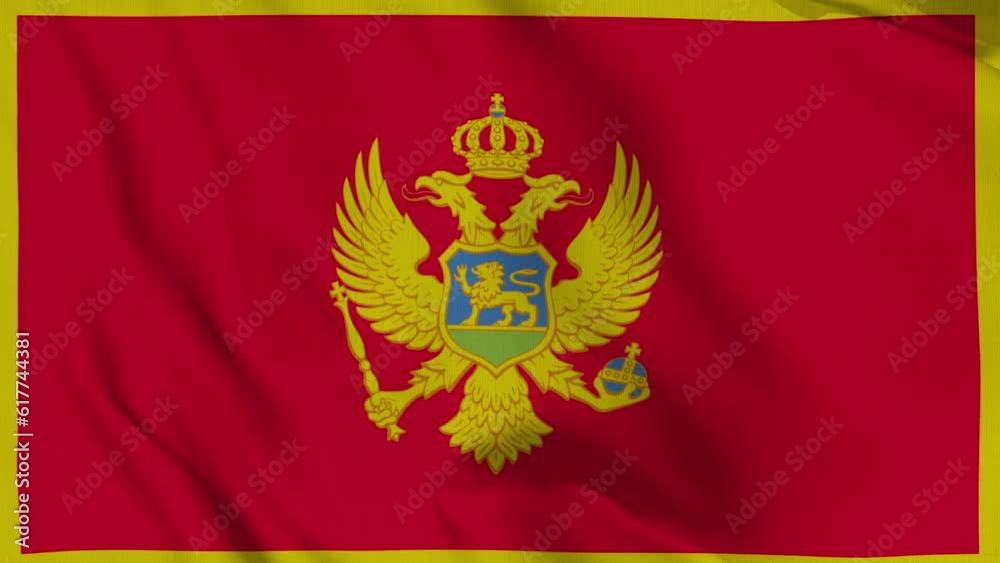 Montenegro Flag Looped Montenegro Flag Looped