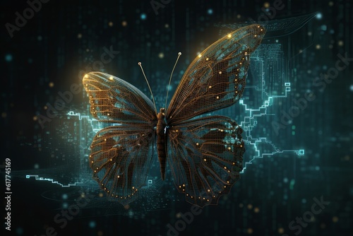 Information technology butterfly. Generate Ai