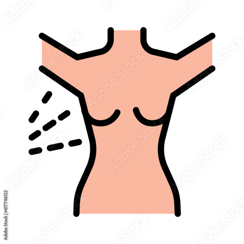 Armpits hair removal icon