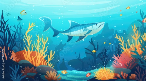illustration of underwater fish © Fred