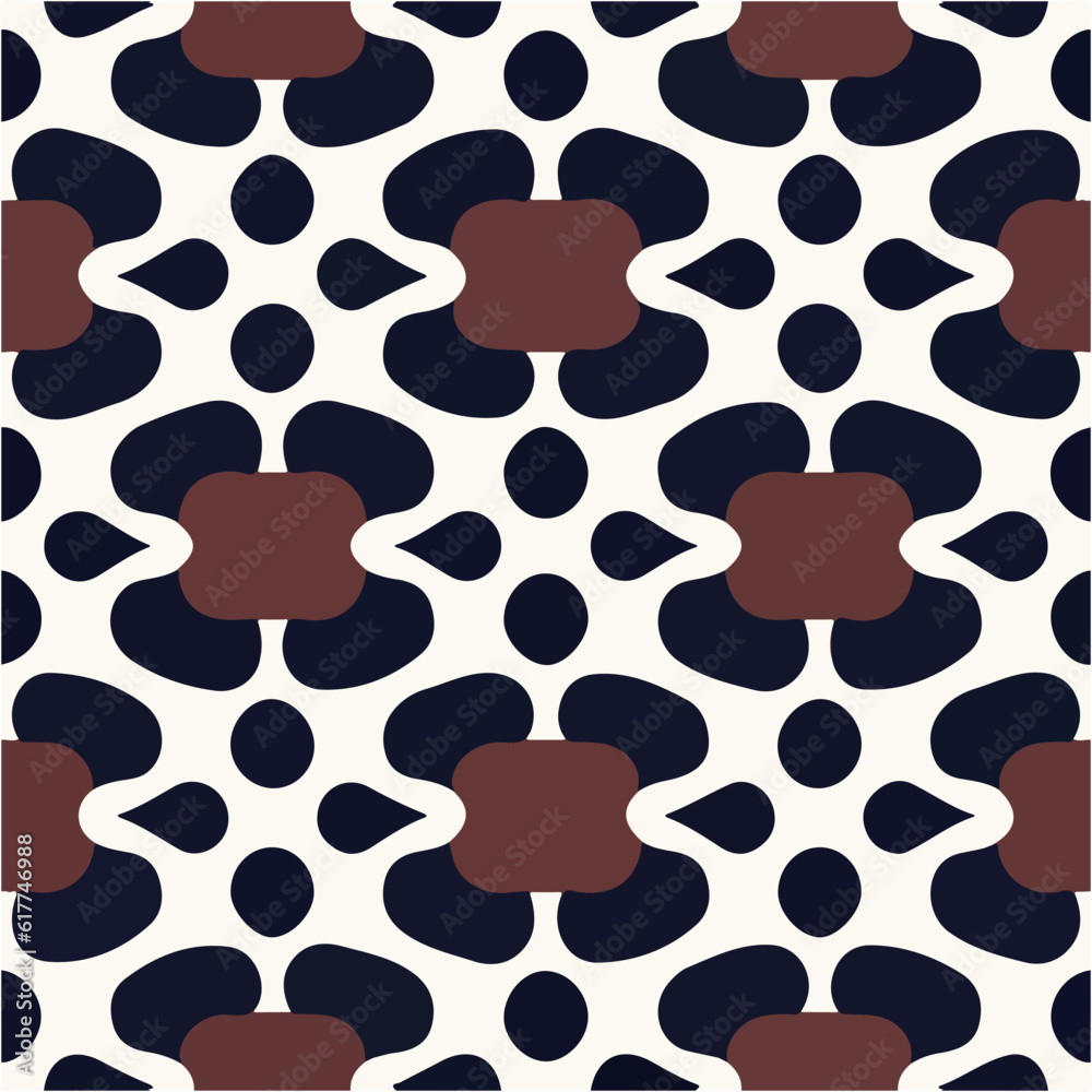 Fototapeta premium Captivating black and red art deco pattern on white. Seamless, repeating fabric design.