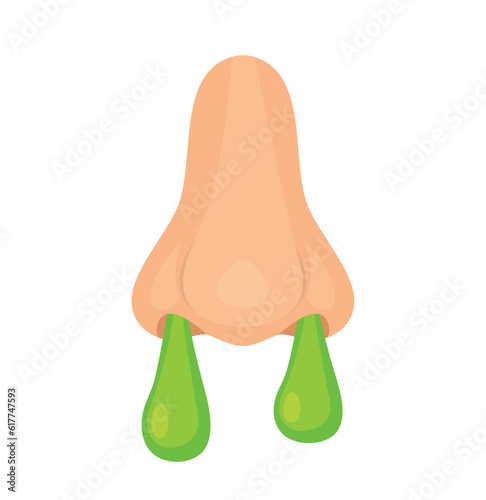 Snot nose. Green slime dripping from his nostril. Large booger