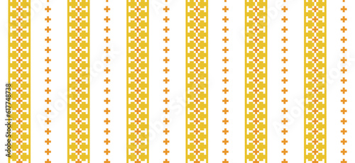 Ukrainian fabric, textile, cloth striped yellow pattern or print