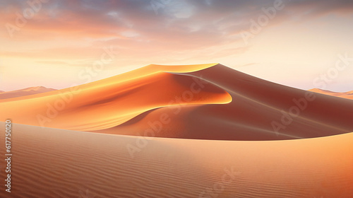 Sand dunes desert Landscape Generative AI