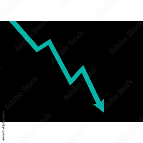 business growth graph stock chart up and down	
