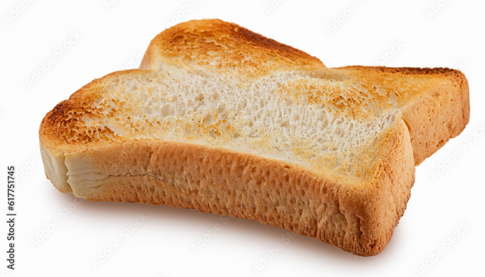 Toast bread on a white background. Isolated