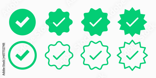  Green tick, yes, confirmation symbol. Green check mark button for verification or confirmation icon set