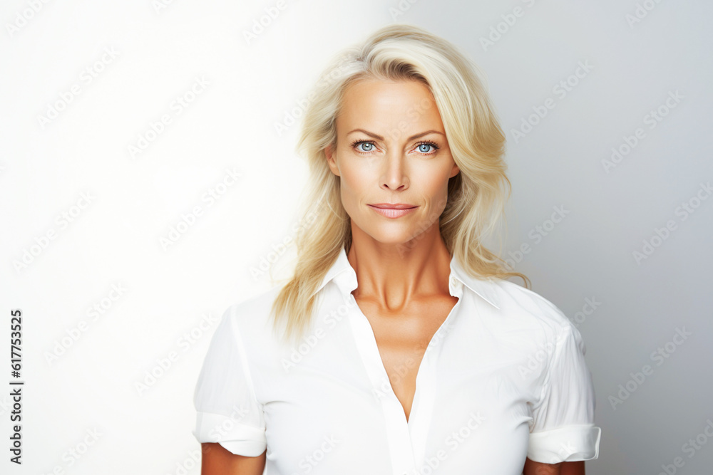 AI generated image of mature studio shot of woman AI generated image of mature studio shot of woman