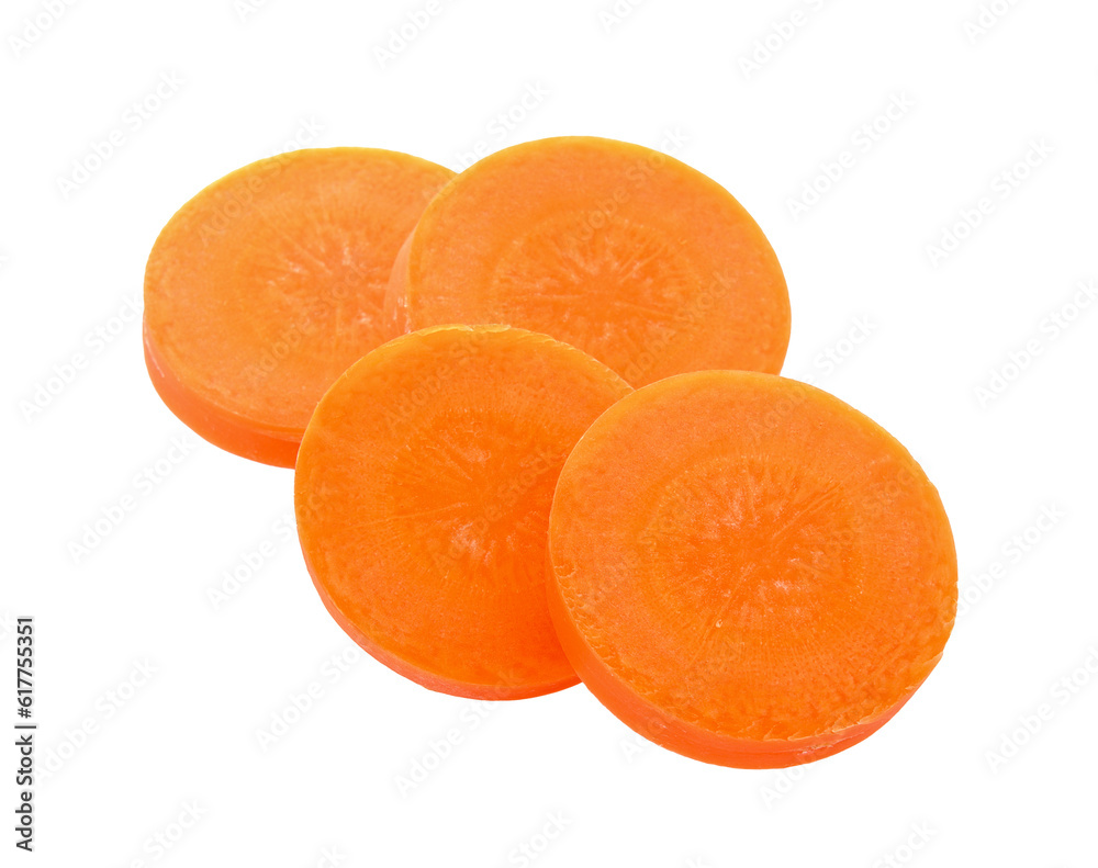 slice carrot on transparent png