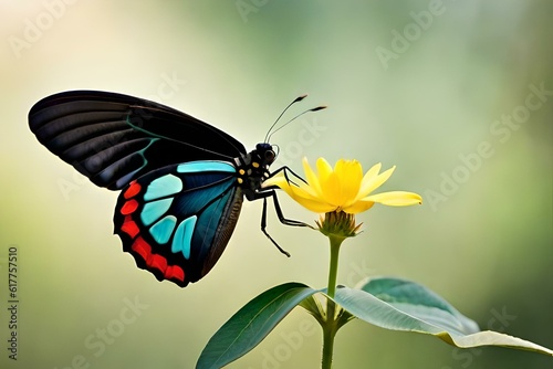 awesome look of buterflies on red pink blue yellow and buterfly logos genrative ai technology