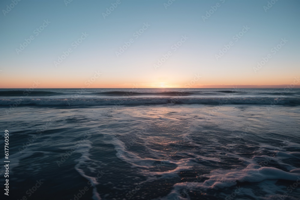 Sunset sky over ocean, created using generative ai technology Sunset sky over ocean, created using generative ai technology