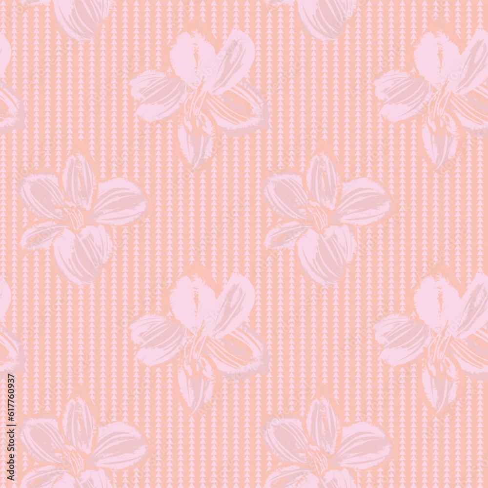 Pastel Floral Striped Seamless Pattern Design Pastel Floral Striped Seamless Pattern Design