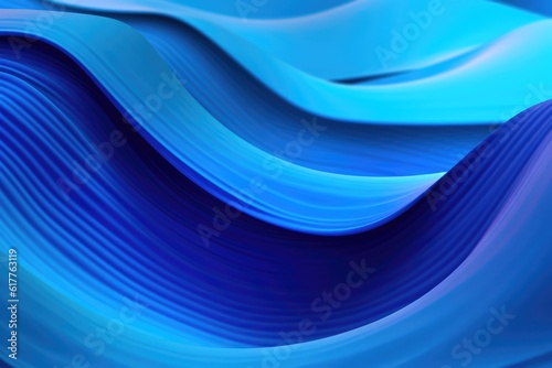 Multiple gradient blue waves background, created using generative ai technology