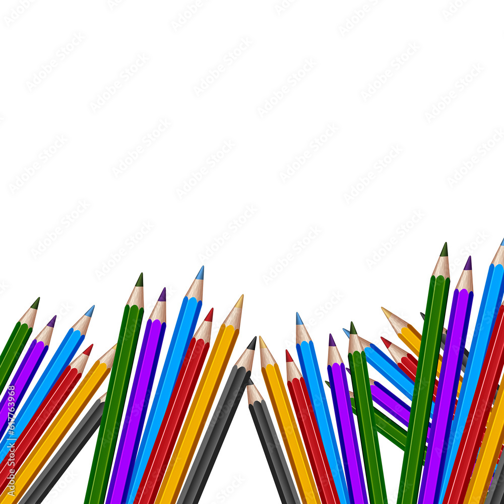 Back to School, celebrating a new school year, Joy of learning, showing educational elements like colorful pencil, bag, scissor crayons, eraser, pen Back to School, celebrating a new school year, Joy of learning, showing educational elements like colorful pencil, bag, scissor crayons, eraser, pen
