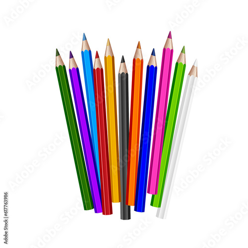 Back to School, celebrating a new school year, Joy of learning, showing educational elements like colorful pencil, bag, scissor crayons, eraser, pen 
