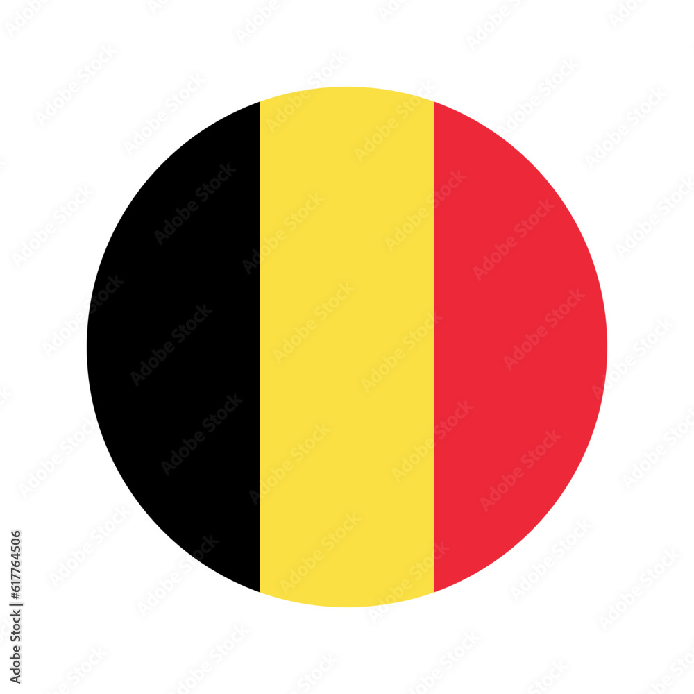 Fototapeta premium Belgium flag simple illustration for independence day or election