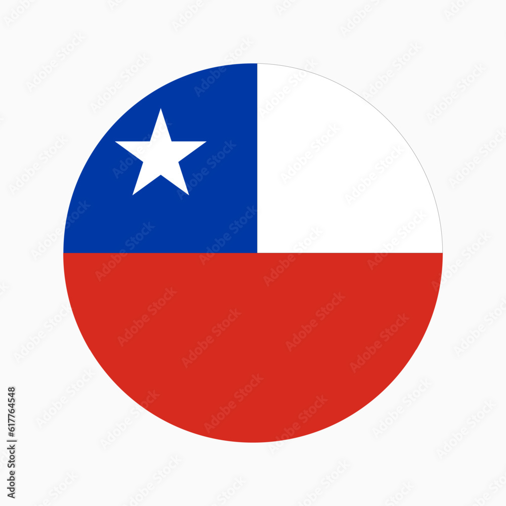 Chile flag simple illustration for independence day or election Chile flag simple illustration for independence day or election