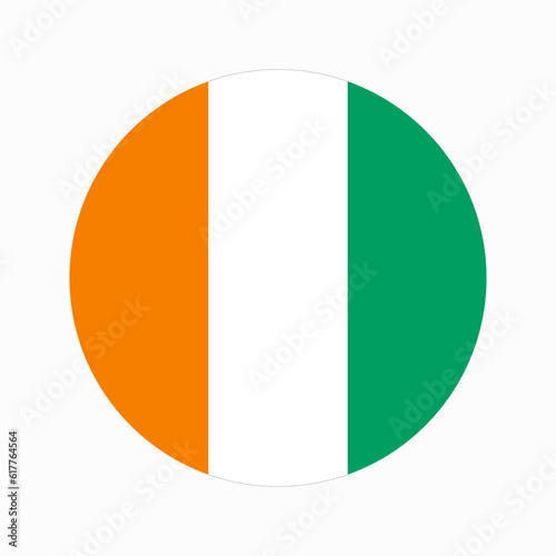 Cote d'Ivoire flag simple illustration for independence day or election