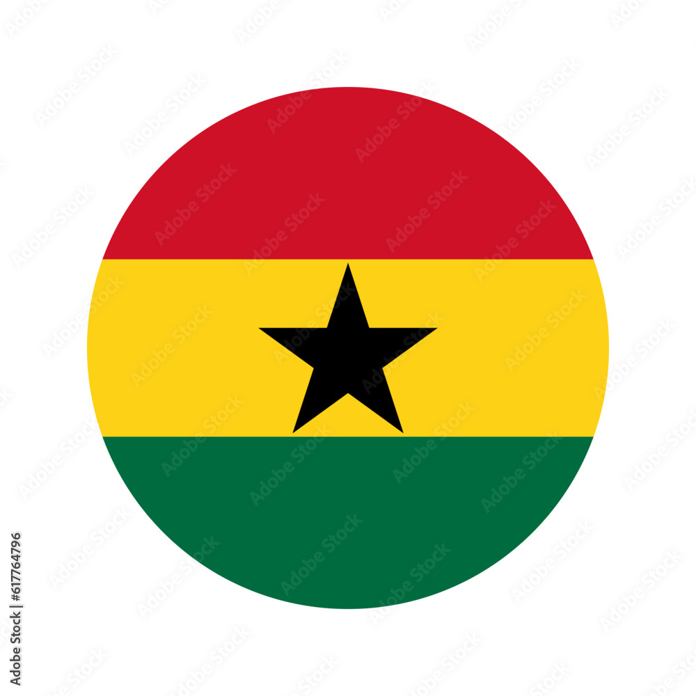 Ghana flag simple illustration for independence day or election