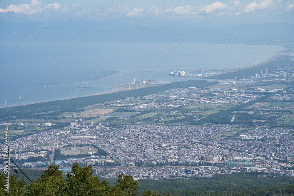 札幌市手稲区の手稲山山頂からの風景 札幌市手稲区の手稲山山頂からの風景